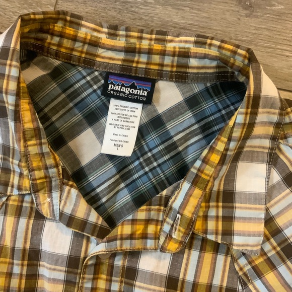 Patagonia Multicolor Plaid Organic Cotton Shirt. Size L - Picture 3 of 4